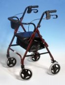 Aluminium Rollator - Burgundy